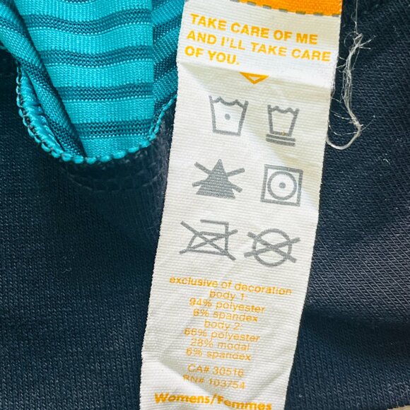 2/$30 Lucy Long Sleeve Teal Striped Top Small - Picture 5 of 5